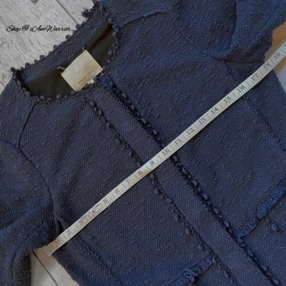 Rebecca Taylor navy blue stretch boucle jacket *shop@iamwarrior - Picture 14 of 16